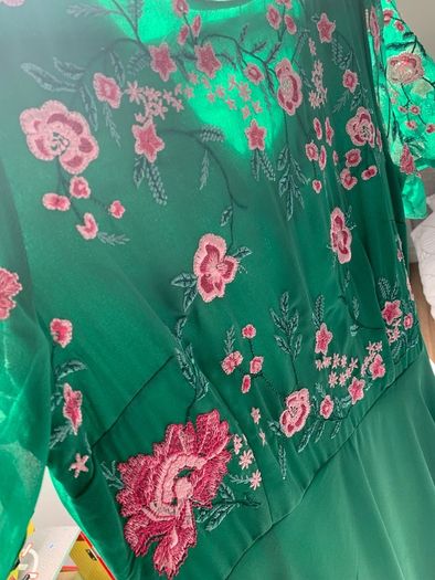 Green wedding guest dress