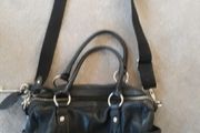 Black Fossil Leather Handbag