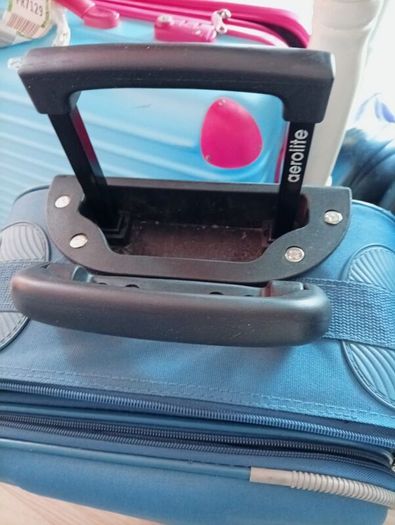 Aerolite blue cabin suitcase