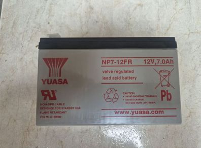 Intruder alarm panel Battery 12 v 7 amp Brand new yuasa alarm battery