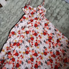 Floral Maxi Dress with Tulle Underskirt