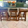 3 wooden Chinese stools Image 6