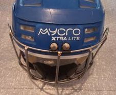 Mycro Xtra Lite Hurling Helmet - Blue. Size small.