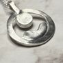 Handmade sterling silver pendant with a moonstone and an 18 inch necklace Image 5