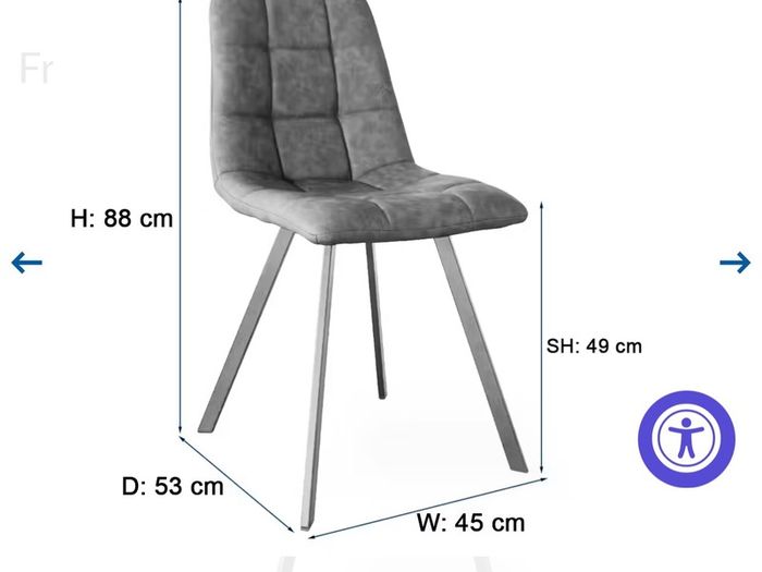 Round Dining Table and Dining Chair | Grey