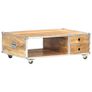 Coffee Table 89x59x33 cm Solid Rough Mango Wood Image 8