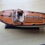 Wooden model replica of a classic Chris-Craft or Riva-style motorboat Image 3