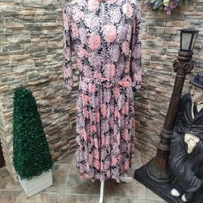 80s vintage Pink Floral dress Ara Ara Modell made in West Germany Postage Included