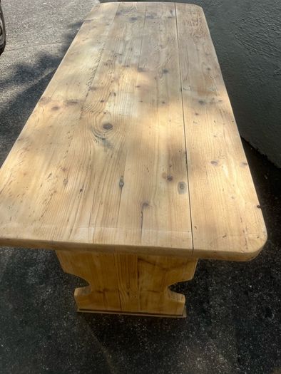Antique yellow pine Refectory table