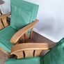 Pair of green arm chairs. Image 4