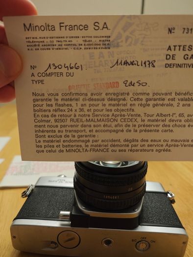 Minolta SRT100X (1978) + MD Rokkor 50mm f/2 - Serviced & in Original Box ! Film Camera