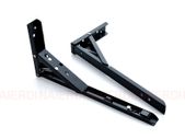 BRAND NEW Black 10inch 2PCS Stainless Steel Folding Triangle Bracket