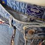 BNWT Superdry Denim Mini Skirt with Patterned Scarf Belt Image 3