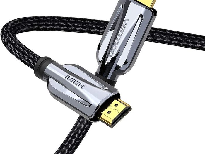 VENTION 3M Premium HDMI 2.1 UHD/3D 8K (7680x4320@60Hz) 48Gbps Luxury Model (Zinc Alloy/Cotton Braided/Gold Plated) Cable (Brand New/Warranty)