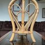 Vintage Mid Century Bamboo Magazine Rack with Heart Motifs Image 10