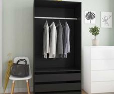 Wardrobe Black 100x50x200 cm