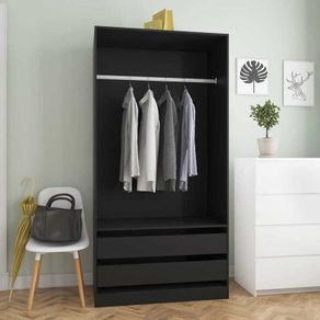 Wardrobe Black 100x50x200 cm