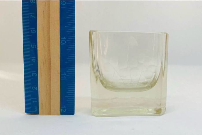 Small Vintage Etched Crystal Cup / Vase