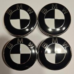 BMW 68mm Centre Caps Black/White (4 Caps 15 euro)