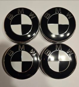 BMW 68mm Centre Caps Black/White (4 Caps 15 euro)
