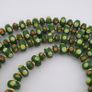 Vintage Venetian Style Green Eyes Tire Shape Glass Beads Necklace Image 9