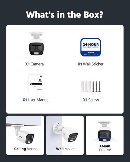 1080P Add-on CCTV Camera, Hi-Resolution Home Security Camera for Surveillance System, IP66 Weatherproof Indoor Outdoor, Long Distance Night Vision