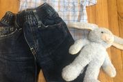 Baby Levi jeans and shirt. Age 3 months. Free teddy.