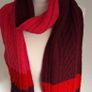 Beautiful Avoca Warm Winter Scarf Maroon/Pink Combo Image 2