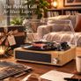 3-Speed Bluetooth Record Player Turntable, Built-In Speakers, RCA  AUX, 33/45/78 RPM, Fits 7, 10 & 12 Vinyl Records, Anti-Skip Stylus for Beginners & Retro Fans Image 7