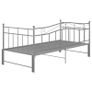 Pull-out Sofa Bed Frame Grey Metal 90x200 cm Image 8