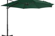 Cantilever Umbrella with Aluminium Pole Green 300 cm