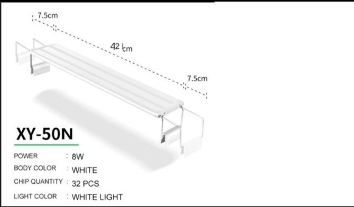 20-50cm Fish tank light with extendable brackets white and blue leds