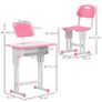 Kids Desk and Chair Set Adjustable Book Stand, Pen Slot Image 2