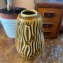 Vintage Celtic Kilrush Vase Wavy Bark Pattern Mustard Glaze 6 inch Image 5