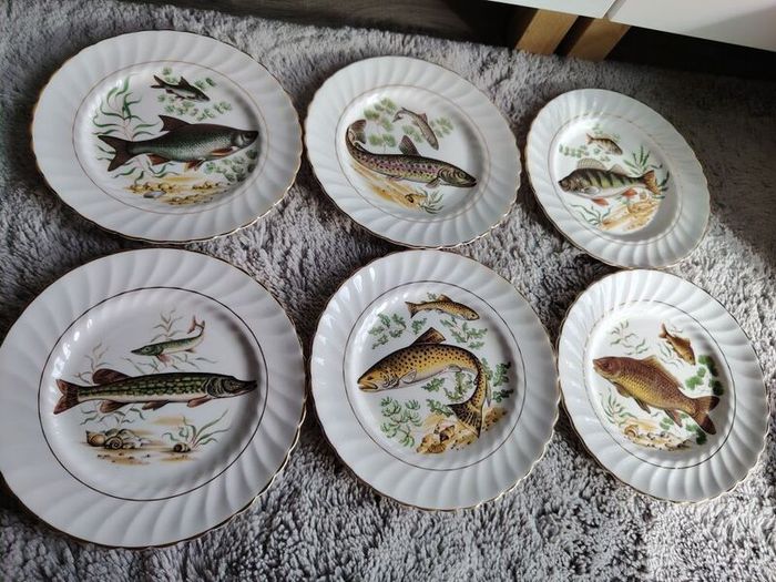 Set of 6 vintage plates