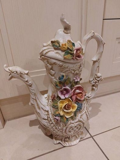 Vintage Capodimonte Pitcher/Jug and teapot
