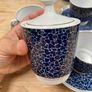 Vintage Mid-Century Stadtlengsfeld CP Porcelain Tea Set Blue Pebble Image 4