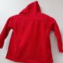 Red fleece hood 6/12 months Image 2