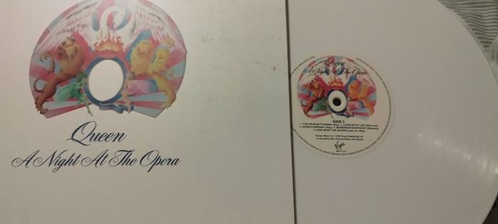 Queen  white vinyl A Night At The Opera embossed sleeve