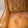 Vintage Mid-Century Modern Leather Sofa & Matching Swivel Armchair Image 7