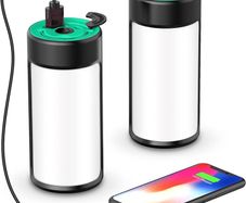 NEW SALE | Camping Lights, Rechargeable LED Camping Lanterns with 400LM 5 Light Modes Water-Resistant, Portable Emergency Tent Lights for Camping Power Cuts Hiking, (Lake Blue, 2-Pack)