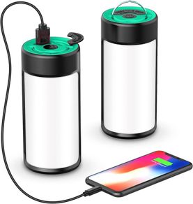 NEW SALE | Camping Lights, Rechargeable LED Camping Lanterns with 400LM 5 Light Modes Water-Resistant, Portable Emergency Tent Lights for Camping Power Cuts Hiking, (Lake Blue, 2-Pack)