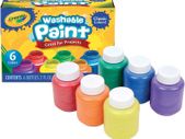 Washable Paints - Assorted Colours (Pack of 6) | Perfect for Any Arts & Crafts Needs - Easily Washable | Ideal for Kids Aged 3+