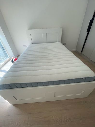 double bed with mattress/ Headboards/ ikea