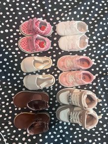 Assortment of little girls shoes