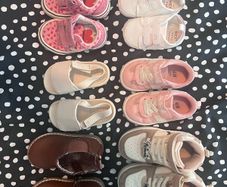 Assortment of little girls shoes
