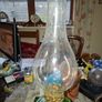 Beautiful Antique Green Oil Lamp Postage Available Image 3