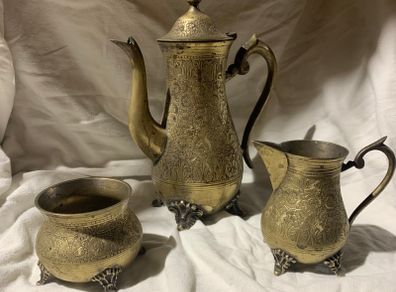 Brass antique set
