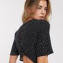 Brand New ASOS Tea Black Polka Dot Jumpsuit size 8 Image 3