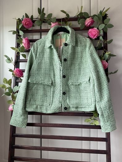 jacket bnwt mint green with black flex size 12 streetone jacket